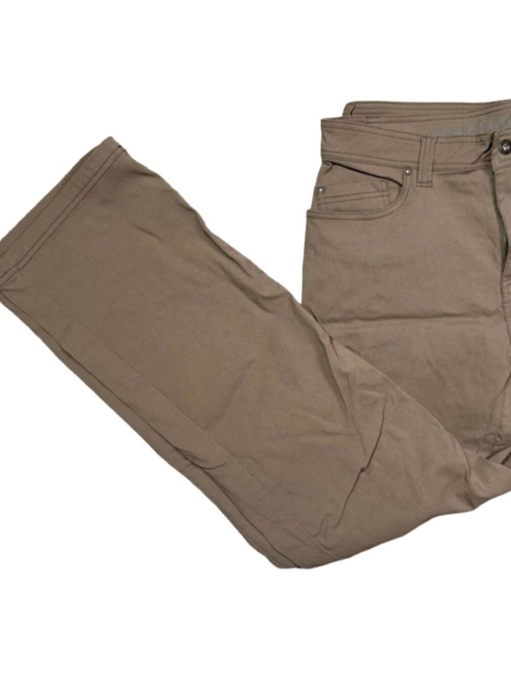 prAna Brion Pants Mens 35x32 Slim Stretch Climbing Hiking Outdoor Khaki Brown